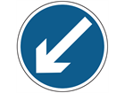 Keep left sign