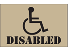 Disabled (logo and text) heavy duty stencil