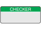 Checker aluminium foil labels.