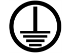 Safety earth symbol label.