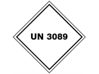 UN 3089 (Metal powder, flammable) label.