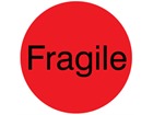 Fragile packaging label