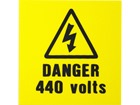 Danger 440 volts label