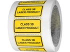 Class 3B laser equipment warning safety label.