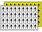 Multipurpose arrow labels, 19mm x 14mm