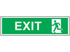 Exit, symbol facing left safety sign.