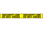 Security line do not cross barrier tape