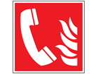 Fire telephone symbol safety sign.