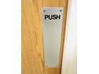 Push metal doorplate