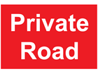 Private road sign.