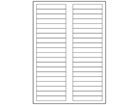 White polyester laser labels, 14mm x 85mm