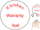 If broken warranty void label