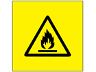 Flammable symbol labels.