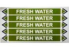 Fresh water flow marker label.