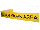 Hot work area barrier tape