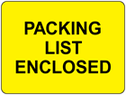 Packing list enclosed fluorescent label