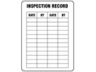 Inspection record label