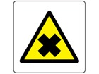 Warning harmful irritant hazard symbol label.