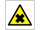 Warning harmful irritant hazard symbol label.