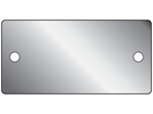 Blank aluminium nameplate, 38mm x 77mm