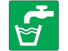 Drinking water symbol label.