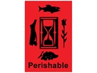 Perishable shipping label.