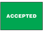 Accepted sign.