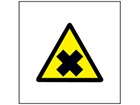 Caution harmful symbol safety sign.