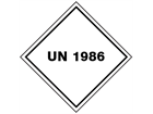 UN 1986 (Alcohols, general) label.
