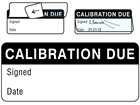 Calibration due write and seal labels.