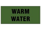 Warm water pipeline identification tape.