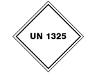 UN 1325 (Flammable solid organic e.g. ethanol ) label.