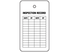Inspection record tag.