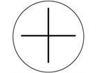 Positive current symbol label