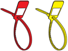 Trace and seal security ties (write on).