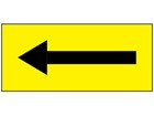 Safety and floor direction tapes, black arrow on yellow. 