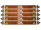 Oil flow marker label.