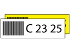 Warehouse Racking Labels, 75mm x 250mm - Text and Barcode