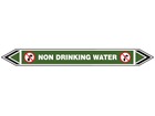 Non drinking water flow marker label.