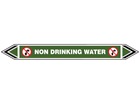 Non drinking water flow marker label.