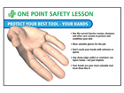 Hand protection sign