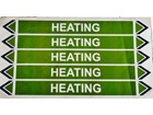 Heating flow marker label.