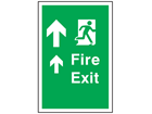 Fire exit safety floor symbol and text sign