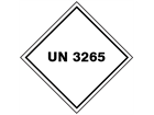UN 3265 (Fungicide, corrosive liquid) label.