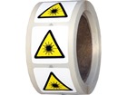 Warning laser symbol label.