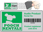 Scanmark tamper evident barcode label (logo / full design), 38mm x 76mm