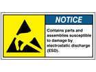 Contains parts and assemblies label