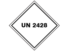 UN 2428 (Sodium chlorate, aqueous solution) label.