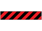 Black and red striped flagging tape