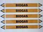 Biogas flow marker label.